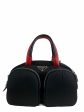 Prada Black Nylon Tote with Lambksin Leather Detailing Online now