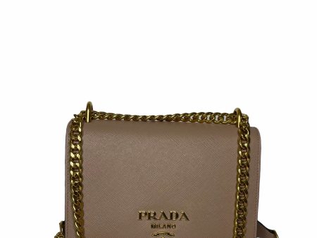 Prada Blush Salmon Saffiano Leather Chain Crossbody Fashion