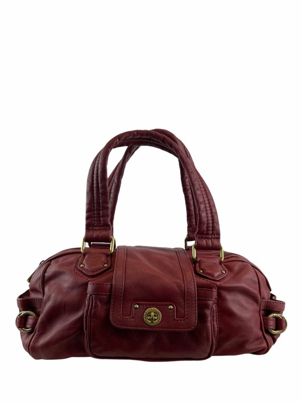 Marc by Marc Jacobs Burgundy Leather Tote on Sale