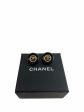 Chanel Black & Gold CC Stud Earrings Cheap