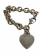 Tiffany & Co Sterling Silver Plain Heart Bracelet Online now