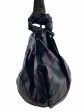 Prada Black and Purple Vitellino Mordo “Waves Ruffle  Hobo For Cheap