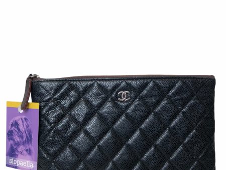 Chanel Black Caviar Leather Makeup Case Online