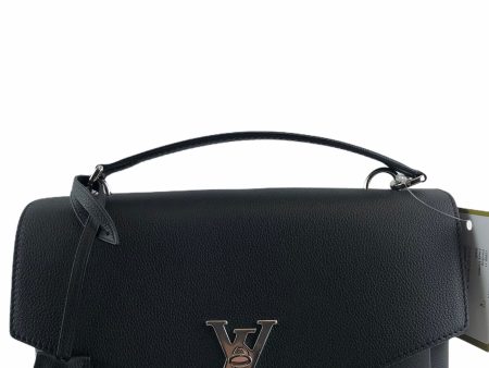 Louis Vuitton Black Calf Leather “Mylockme” Crossbody Satchal For Discount