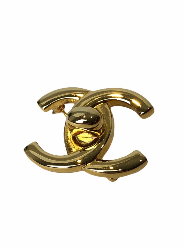 Chanel Gold tone vintage brooch - As Seen on Instagram Online now