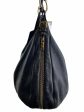 Prada Black Cervo Leather “Zipper Hobo” Tote For Cheap