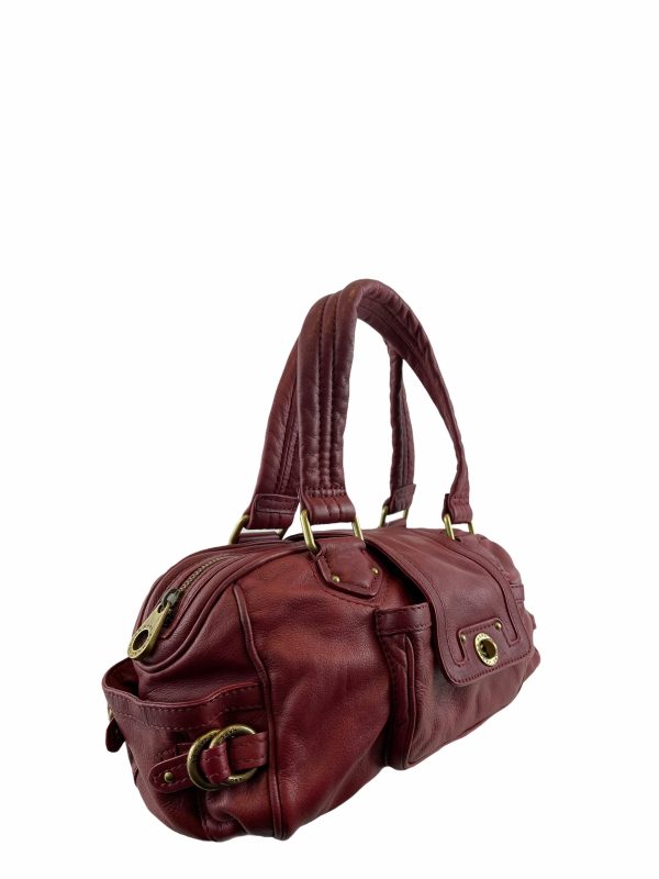 Marc by Marc Jacobs Burgundy Leather Tote on Sale