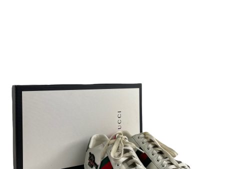 Gucci ‘Ace Embroidered’ White Leather Trainers - UK 2.5 Discount