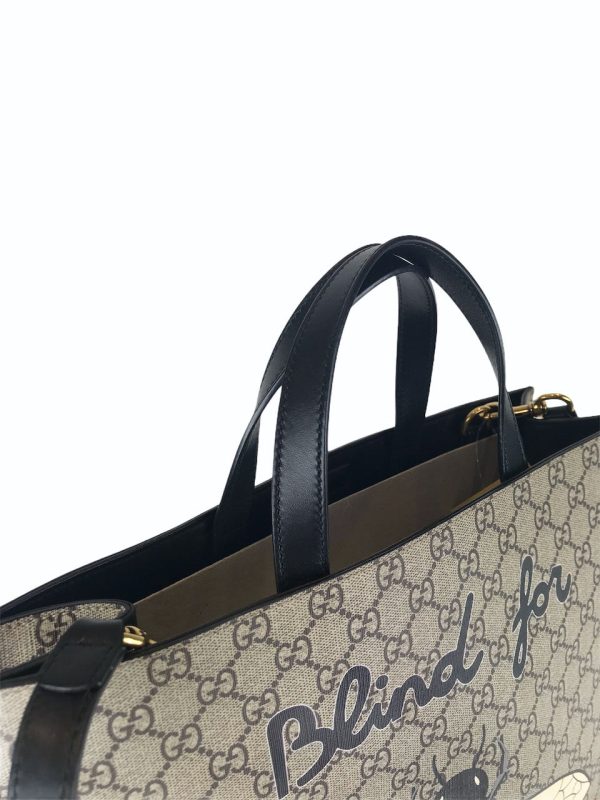 Gucci Bee Print Soft GG Supreme Tote Cheap