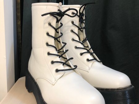 White Leather Boots uk6 For Cheap