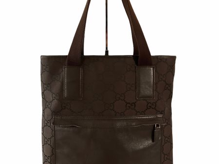 Gucci- Brown Monogram tote- As seen on Instagram 11 04 21 Online Sale