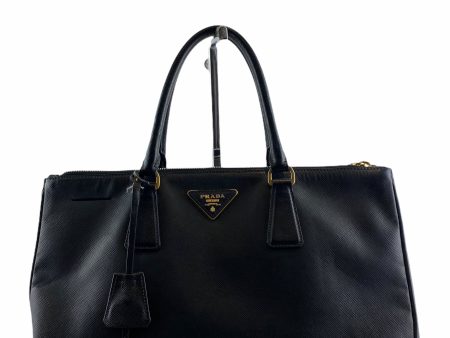 Prada Black Saffiano Leather “Double Zip Lux” Tote Sale