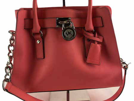 Michael Kors Watermelon   Pink Leather Hamilton Tote - As seen on Instagram 24 03 21 Online Sale