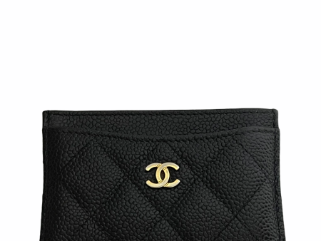 Chanel Black Caviar Leather Card Holder - As seen on Instagram 28 03 21 Sale