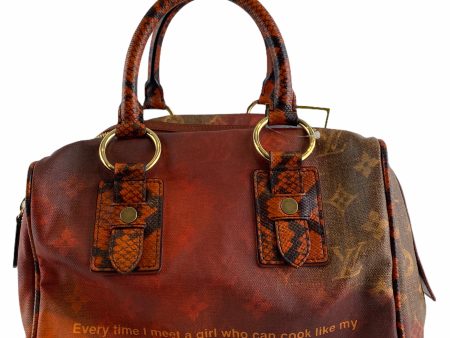 Louis Vuitton x Richard Prince “Mancrazy Jokes” Monogram Canvas  Snakeskin Bag Hot on Sale