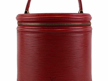 Louis Vuitton Red Epi Leather Bucket Bag   Vanity Case Sale