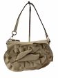 Yves Saint Laurent Cream Ruched Leather Shoulder Bag For Discount