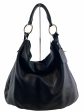 Prada Black Cervo Leather “Zipper Hobo” Tote For Cheap