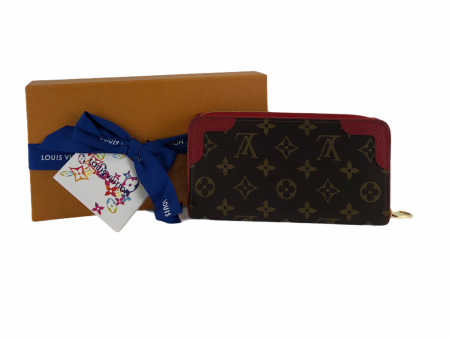 Louis Vuitton  Retiro  Red Leather & Monogram Zip Wallet - As seen on Instagram 31 03 21 Hot on Sale