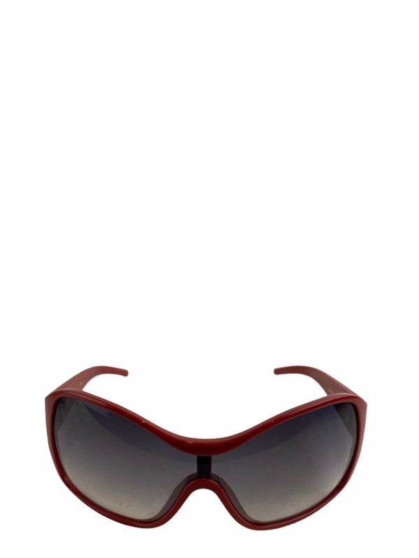 Dolce & Gabbana Red Wraparound Sunglasses Hot on Sale