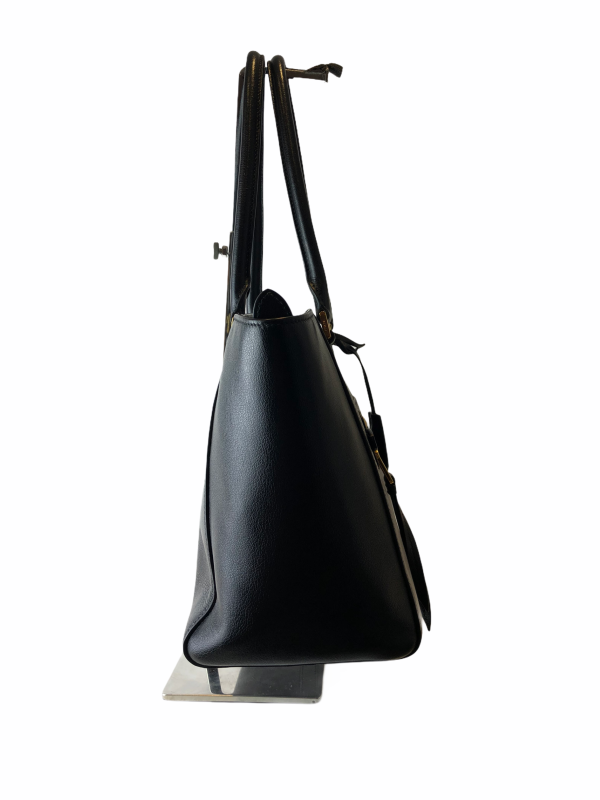 Prada Black Leather Tote - As seen on instagram 14 03 21 For Sale