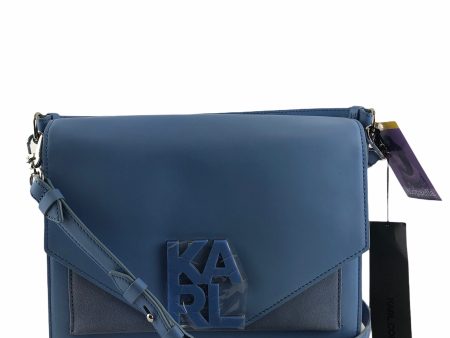 Karl Lagerfeld Baby Blue Leather Handbag Online Hot Sale