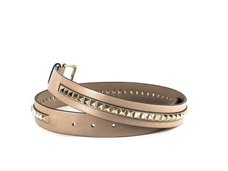 Valentino Beige Rockstud Leather Belt For Sale