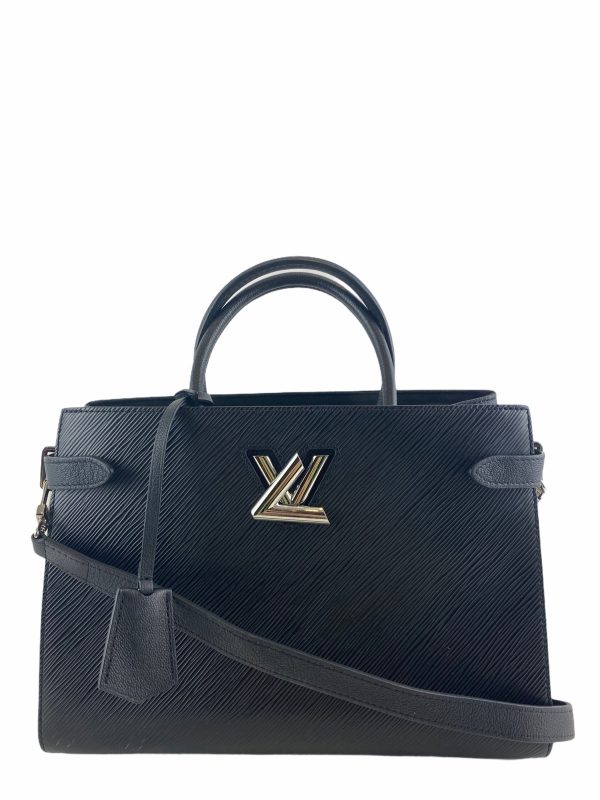 Louis Vuitton Black Epi Leather Twist Tote For Cheap