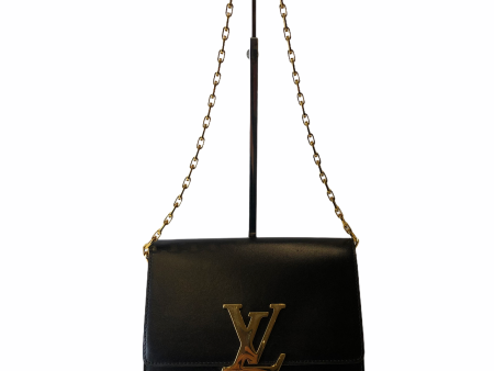 Louis Vuitton Black Calfskin Leather Chain Louise Crossbody - As seen on Instagram Online Hot Sale