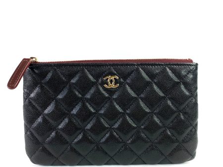 Chanel Black Caviar Leather Clutch Online Hot Sale