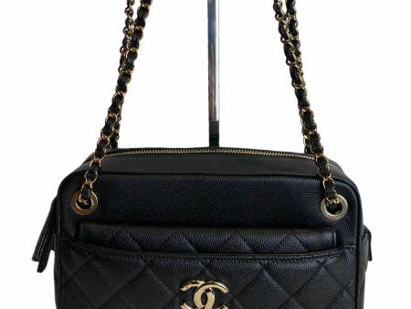 Chanel Black Caviar Leather Camera Crossbody - As seen on Instagram 07 03 21 Fashion