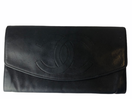 Chanel Vintage Black Lambskin Leather Wallet - As seen on Instagram 14 03 21 Hot on Sale